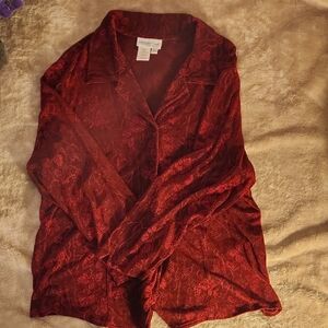 Coldwater Creek Crimson  Shirt Sz L